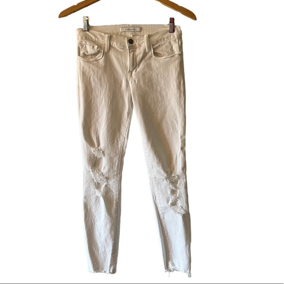 J BRAND Cropped Skinny Demented White Jeans - Picture 2 of 8